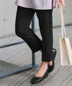 Tiaclasse L 【ストレッチジョーゼット】スリットテーパードパンツ