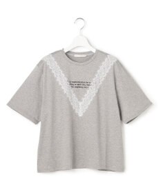 ICB L レースコンビ ロゴTシャツ