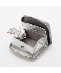 UNBILLION ペルケ perche / カード収納ならおまかせ お札も折らずに入る サクラ・スタッズ・ジャバラカードウォレット