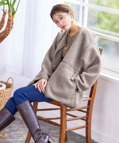 Tiaclasse 2wayリバーシブルボアショートブルゾン