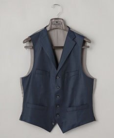 GOTAIRIKU シワになりにくい/通年素材【御幸毛織/みゆきけおり】Superio160 ベスト_ダークグリーン