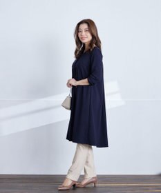 Tiaclasse 【洗える】バックギャザーハートネックAラインワンピース