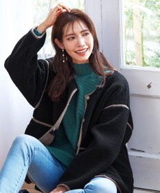 Tiaclasse 2wayリバーシブルボアショートブルゾン