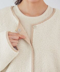 Tiaclasse 2wayリバーシブルボアショートブルゾン