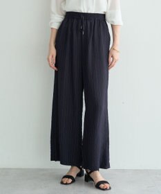 YECCA VECCA 【セットアップ対応】ストライプ柄ワイドパンツ