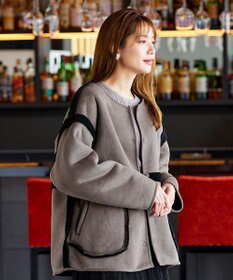 Tiaclasse 2wayリバーシブルボアショートブルゾン