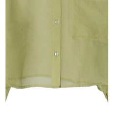 earth music&ecology ソデスリットクロップドシャツ