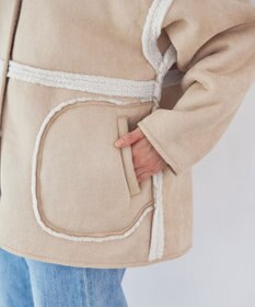 Tiaclasse 2wayリバーシブルボアショートブルゾン