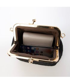 UNBILLION カシュカシュ cachecache / 2wayパールハンドル付きがま口パーティバッグ