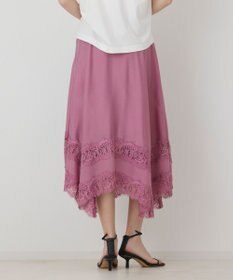 GRACE CONTINENTAL レースヘムフレアスカート