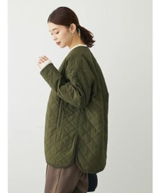 Green Parks キルティングノーカラーブルゾン