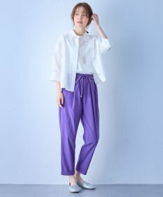 ANY L 【接触冷感/ウエストゴム/ストレッチ】クールタッチタックパンツ