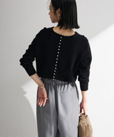 Green Parks パール調ボタン付き２ＷＡＹニットプルオーバー