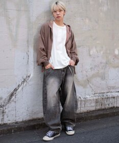 WEGO チェーン付きバルーンデニムパンツ