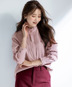 ANY SIS S ピンタックフリル シャツ