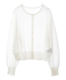 earth music&ecology 【予約】接触冷感シアークルーニットカーディガン