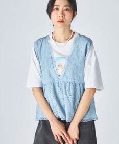 OP／FILA 【Ocean Pacific】Vネックレースビスチェ