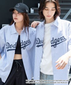 WEGO 【ユニセックス着用ITEM】別注MLBストライプグラフィックシャツ（SS）
