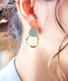 Tiaclasse カラーメタルリングピアス