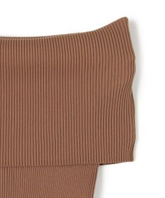 BEIGE， 【洗える】BRERA / オフショルダーストレッチリブニット