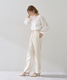 YECCA VECCA サイドベルテッドハイウエストパンツ