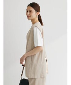 Green Parks 綿麻混シングルミディ丈ベスト