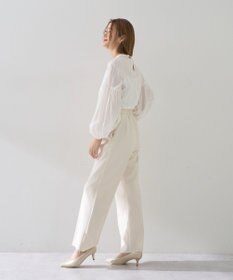 YECCA VECCA サイドベルテッドハイウエストパンツ