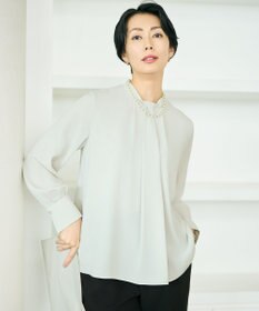 自由区 【カタログ掲載・セットアップ対応】ライトサテン ブラウス