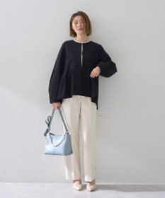 YECCA VECCA サイドベルテッドハイウエストパンツ