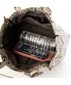 UNBILLION カシュカシュ cachecache / パイソン柄手提げトートS