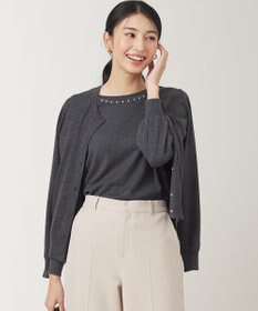 ANY SIS 【洗える】ウールブレンド カーディガン