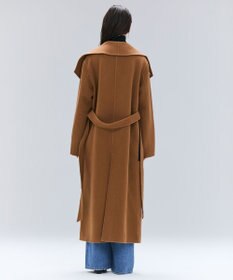 BEIGE， LEMOORE / ウールリバーフェイクレザーポケット付きコート