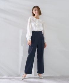 YECCA VECCA サイドベルテッドハイウエストパンツ