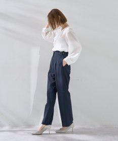 YECCA VECCA サイドベルテッドハイウエストパンツ