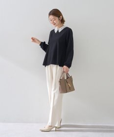 YECCA VECCA サイドベルテッドハイウエストパンツ