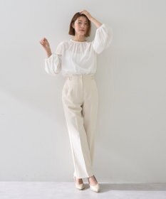 YECCA VECCA サイドベルテッドハイウエストパンツ