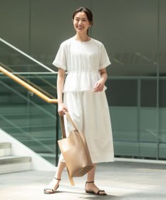 Green Parks 表面感ペプラムレイヤードワンピース