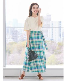 AMERICAN HOLIC ラップ風チェックスカート