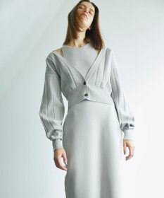 uncrave 【手洗い可】ドライタッチ ニット アメスリ バックオープン ワンピース（uncrave WHITE）