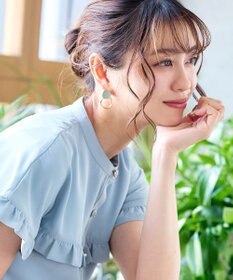 Tiaclasse カラーメタルリングピアス