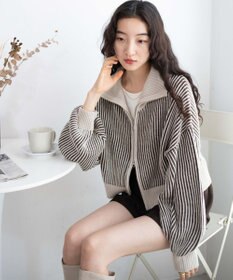 WEGO ダブルジップショートカーデ