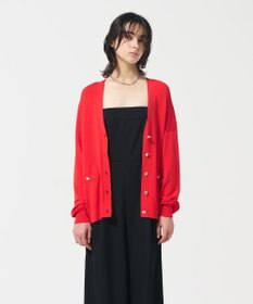 GRACE CONTINENTAL ルーズVネックニットカーディガン