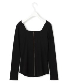 ICB 【洗える】【OUR WACOAL コラボ】カップイン スクエアネックロングTシャツ