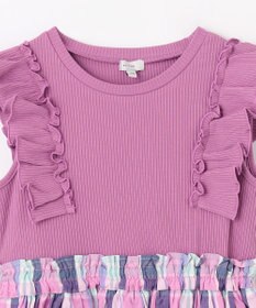 ANY KIDS チェック ドッキング ワンピース