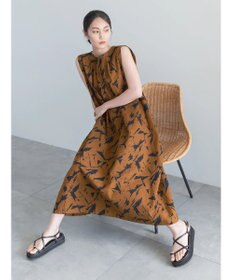 Te chichi コットンリップルアートプリントワンピース