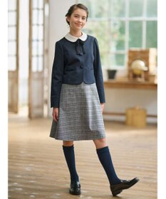 組曲 KIDS 【150-170㎝】グレンチェック ワンピース