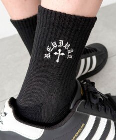 WEGO クロス刺繍ロゴソックス