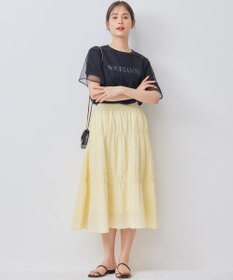 組曲 【WEB限定】ステッチストライプドビー ギャザースカート