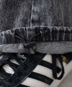 WEGO 【XS～Mサイズ展開/ウエストゴム 】デニムイージーパラシュートカーゴパンツ