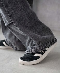 WEGO 【XS～Mサイズ展開/ウエストゴム 】デニムイージーパラシュートカーゴパンツ